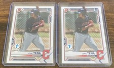 Jose Tena 2021 Bowman 1st Edition 1st Bowman #BFE-128 Cleveland Indians Lot (2)