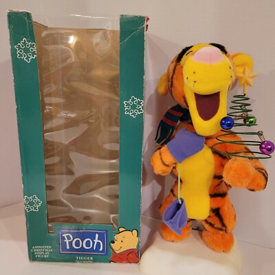 Disney Tigger Vintage 1996 Telco Animated Christmas Motion-ette 15'' Tested Works