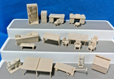 MARX Reissue, Skyscraper Furniture 54MM 21 Pieces, Table, Chair, Phone Booth