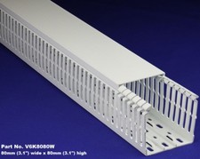 6 Sets - 3"x3"x2m White High Density Wiring Ducts and Covers - UL/CE/CSA