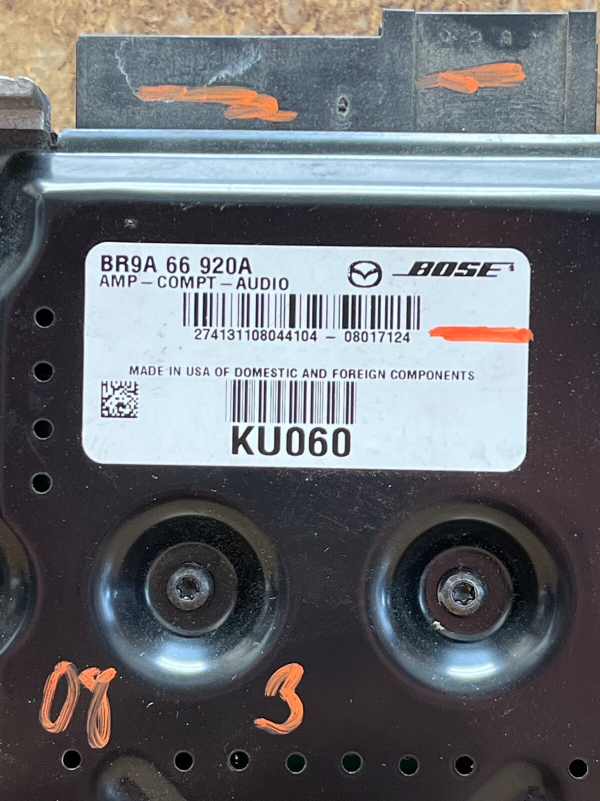 06-09 Mazda 3 Amp Amplifier Bose BR9A 66 920A KU060 OEM | eBay
