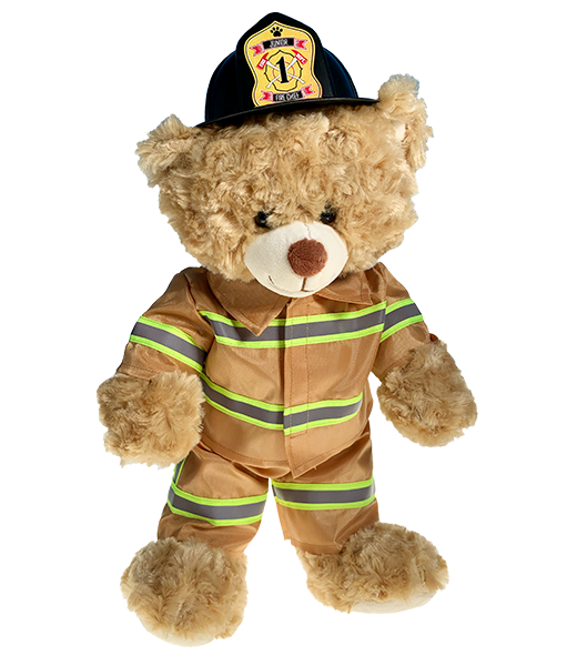 Firefighter Uniform Outfit for Stuffed Toys, Fits 14