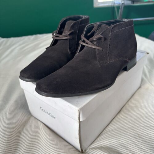 Calvin Klein Brown Chukka suade boots size 8
