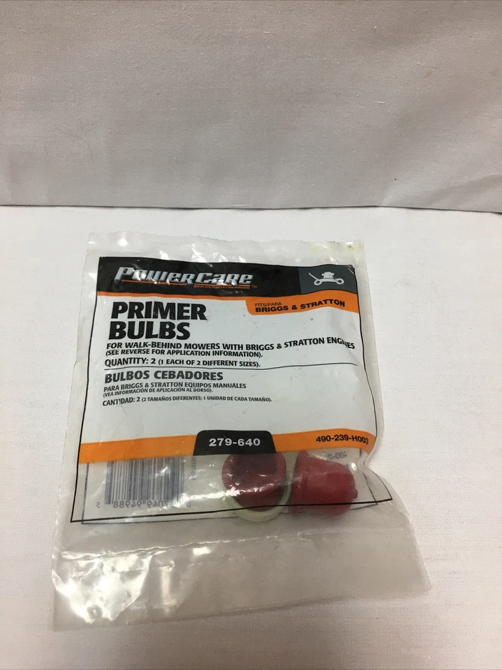 Briggs & Stratton Primer Bulbs 279-640 2-Pack Power Care 490-239-H002 - Image 2 of 4