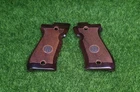 Beretta 84F 84BB Wood Grain OEM Pistol Grips Checkered w/ Medallion - JG84FW