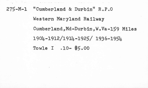 Cumberland & Durban Railroad RPO Cancel Train Postcard - Picture 3 of 3