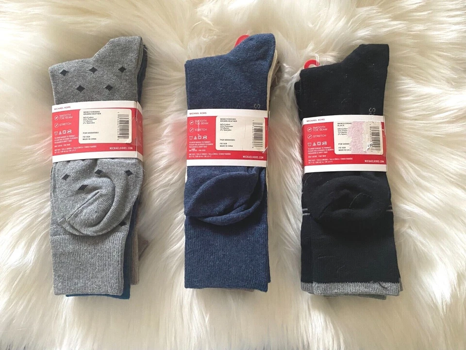 3 pares de calcetines informales de vestir Michael Kors para hombre talla 7-12 Foto 2 de 2