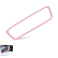Rear View Mirror Protector Frame, Flexible Silicone Car Rearview Mirror pink