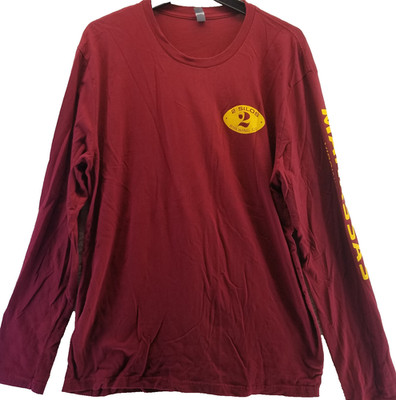 2 Silos Brewery Shirt Womens Extra Large Red VA Beer Logo Stretch Long Sleeve