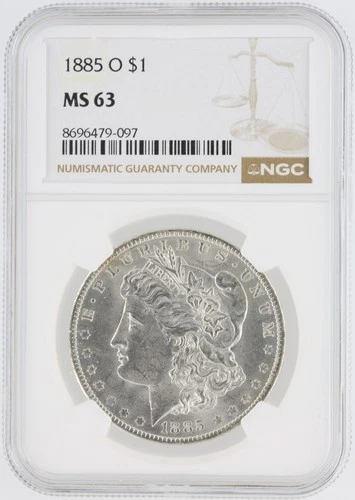 1885-O  Morgan Silver Dollar NGC MS63 S$1 New Orleans Minted No Reserve