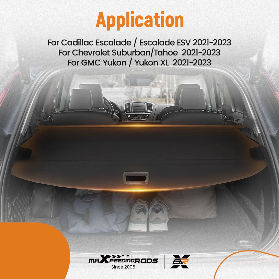 Cubierta de equipaje de carga para Chevrolet Suburban GMC Yukon XL 2021-2023 trasera Foto 4 de 4