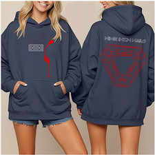 Nine Inch Nails Merch Tee Logo And dentity Disc 2025 Double Sided Hoodie