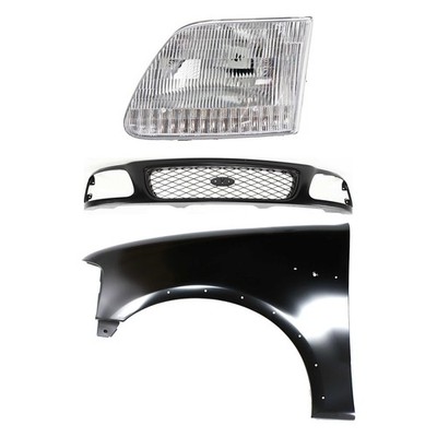 Grille Kit For 1997-1998 Ford F-150 Mesh with Headlight From 7-96
