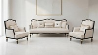Sofa Set Sofa Sessel Modern Stil Wohnzimmer Komfortabel