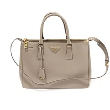 Prada Gray Saffiano Lux Gold Triangle 2WAY BN2274 148276427