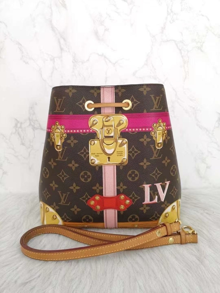Authentic Louis Vuitton Noé GM Monogram Summer Trunk Bucket Bag | eBay