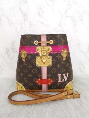 Authentic Louis Vuitton Noé GM Monogram Summer Trunk Bucket Bag | eBay