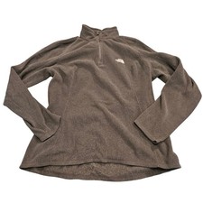 The North Face Fleece Pullover Womens XL Gray Quarter Zip Jacket Lightweight