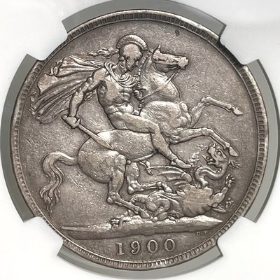 1900 Silver Crown Great Britain LXIV NGC VF25 Silver Coin England