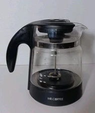 Mr. Coffee Cafe Latte Maker BVMC-EL1 Replacement Carafe w Lid & Whisk Assembly