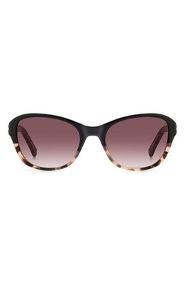 New Kate Spade New York Women 56mm round sunglasses Authentic Black Shaded Havan