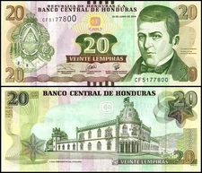 Honduras 20 Lempiras, 2019, P-100d, UNC