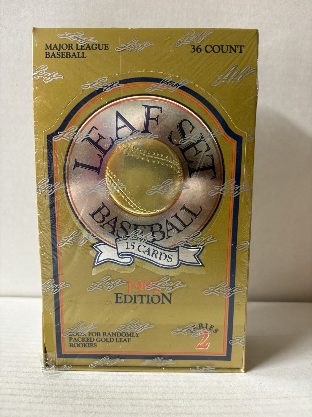 1992 Leaf Baseball Series 2 Factory Sealed Box, 36 Packs Per Box