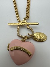 Juicy Couture Heart Locket Necklace Gold Tone...
