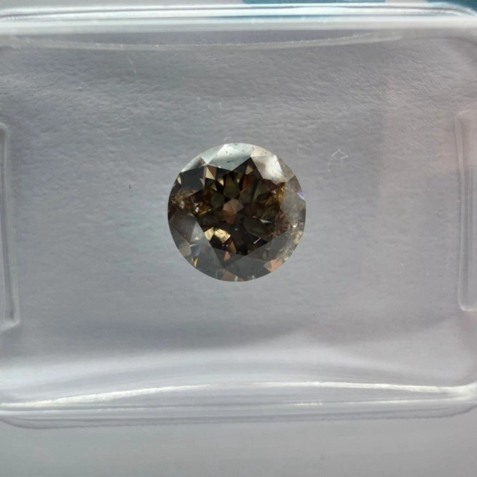 IGI loser Diamant 0,85 ct Fancy Deep Brown Greenish Yellow SI2 Rund 771625556 - Bild 3 von 4