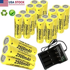 14500 Battery 2500mAh Li-ion 3.7V Rechargeable Batteries For LED Flashlight LOT