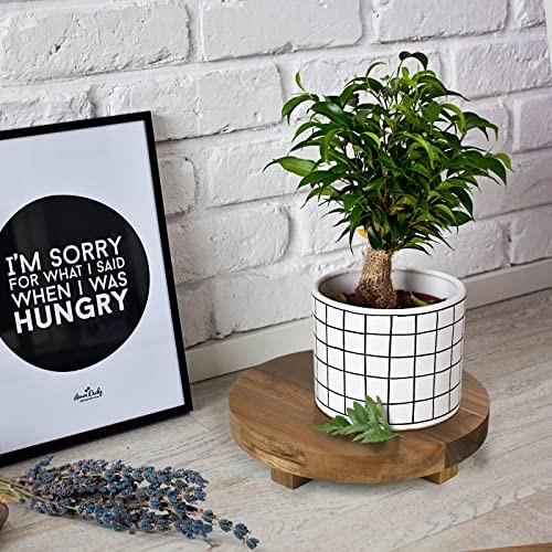 Wood Riser 2Pcs 7-9 Inch Wood Pedestal Stand Round,Wood Risers for Decor - Picture 5 of 6