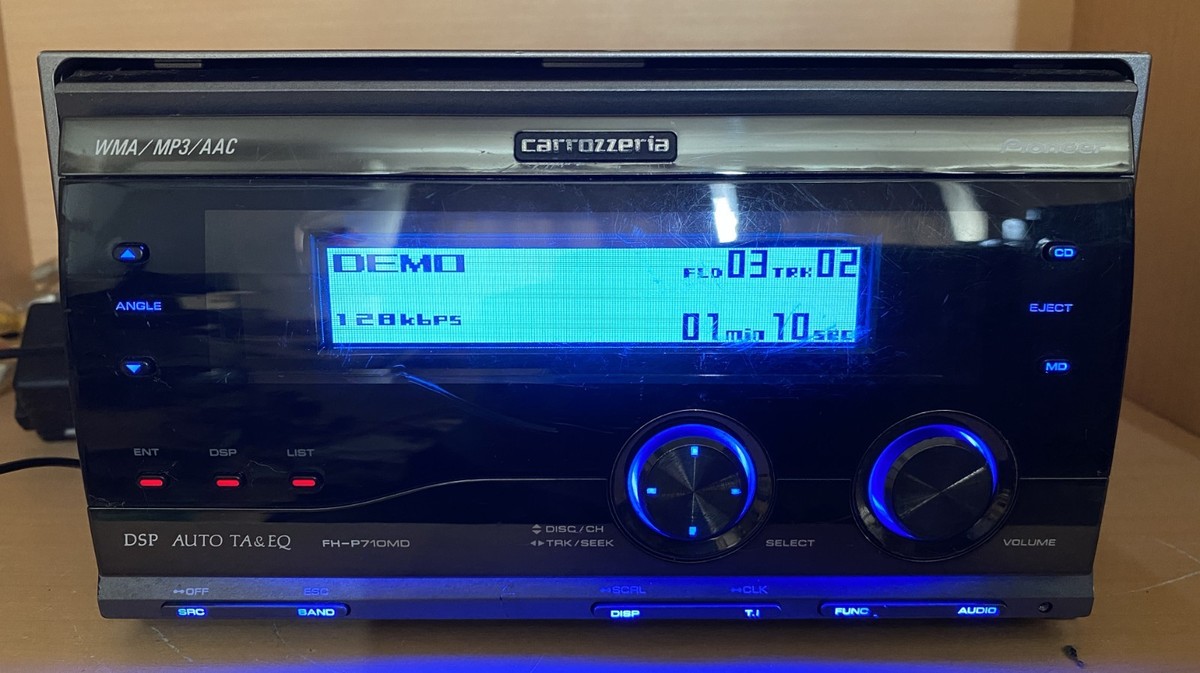Pioneer Carrozzeria FH-P710MD Car Audio 2DIN CD MD IP-BUS Working