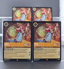 Disney Lorcana Ariel - Curious Traveler 18/204 Wilds Unknown Rare 4 Cards