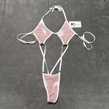Festival Rave Celestial Print String Micro Slingshot Thong Bikini S/M