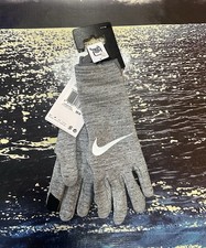 Nike Damskie Sphere4.0 Heathered Therma-Fit Rękawice do biegania Smoke GreySilver Rozmiar Small