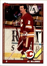 Al MacInnis 1991-92 Topps #491 Calgary Flames FREE SHIPPING AutographDen