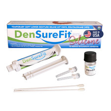 DenSurefit Lower Denture Reline Kit, 3-6 Month Soft Silicone Kit