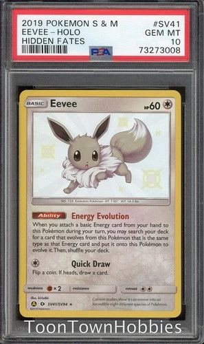 PSA 10 Pokemon - Eevee SV41/SV94 - Hidden Fates Baby Shiny