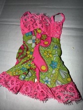 Vintage BARBIE UNDERLINERS 1821 MOD MULTICOLOR FLOWER LACE TEDDY
