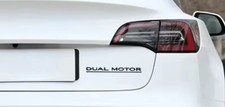 Tesla Model 3/Y Dual Motor Schrift / Emblem Schwarz Glossy