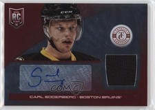 2013-14 Totally Certified Platinum Red Jerseys /50 Carl Soderberg Rookie Auto RC