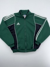 Adidas vintage Green Track jacket men s Large 00s 90s 3 Stripes Y2K