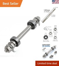 1 Pack Front Hub Axle 3/8 x 5.5 Inch Steel Bike Shaft Kit