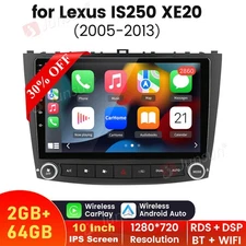 Android 14 Carplay Car GPS Radio Stereo DSP 64GB For Lexus IS250 IS350 2005-2013