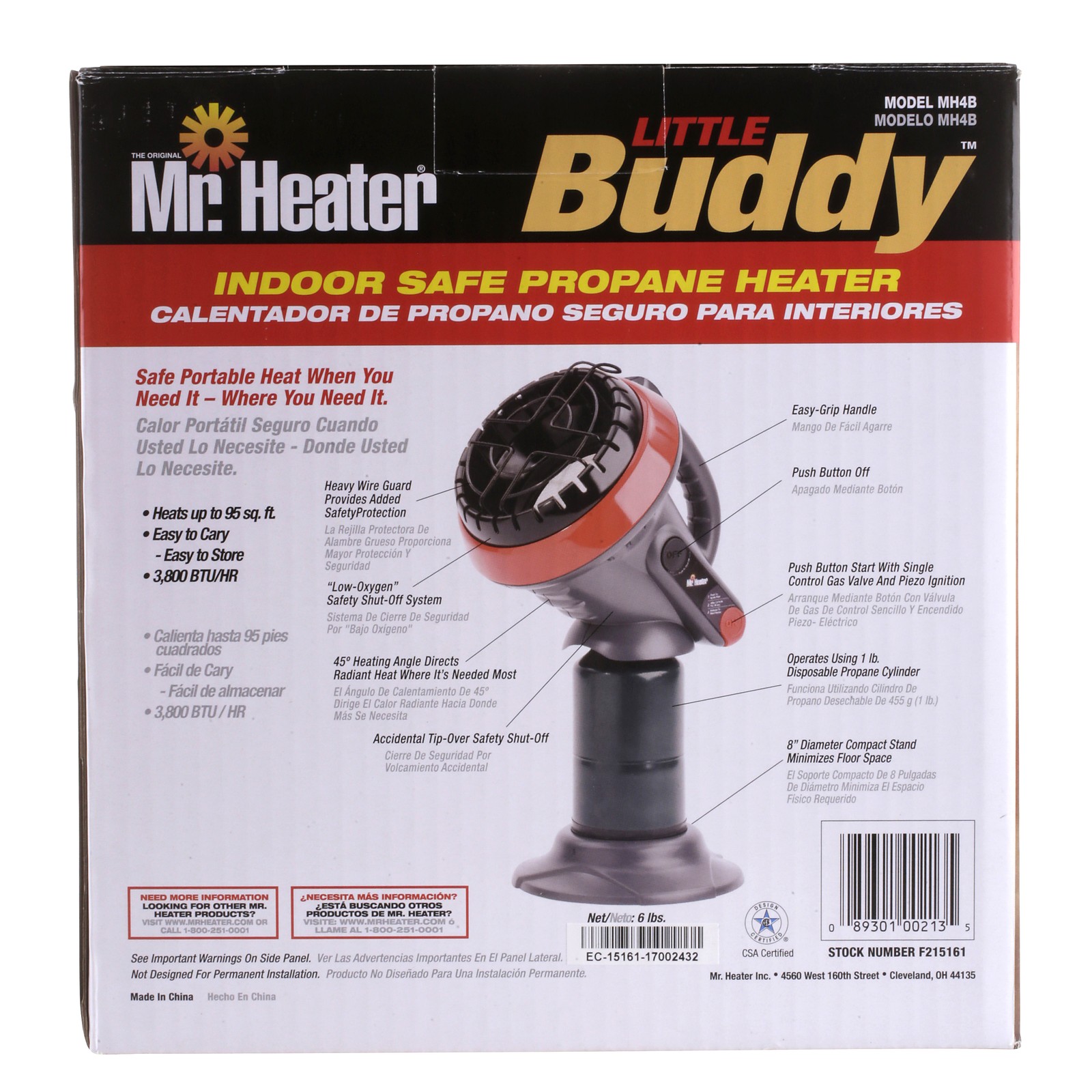 F215161 Little Buddy Indoor Safe Propane Heater