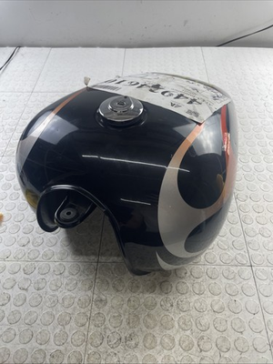 #ad #ad 2000 2005 Honda VT1100 Shadow Sabre 1100 Black Flames Fuel Gas Tank *DENTS* $325.00
