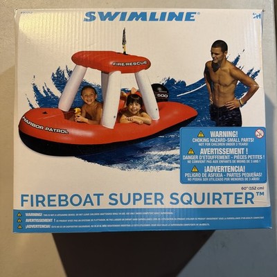 Swimline Fireboat Squirter Inflatable Pool Float Kids Water Spray Toy