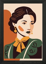 Woman Pop Art Framed Wall Art Poster Canvas Print Picture