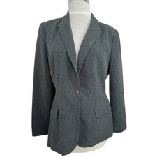 Guess CollectionWomens Blazer Jacket 1 bottom gray Sz 8 Made in USA 