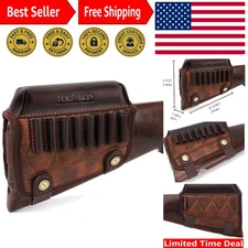 Vintage Brown PU Leather Rifle Cheek Rest: Lightweight Comfort and Efficiency
